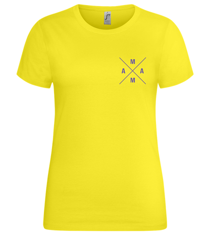 Minimalistic Mama Design - Premium women's t-shirt_LEMON_front