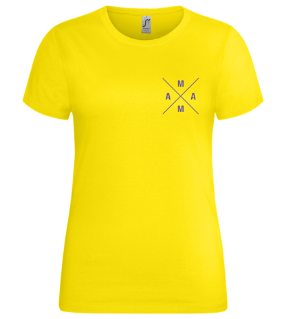 Minimalistic Mama Design - Premium women's t-shirt_YELLOW_front