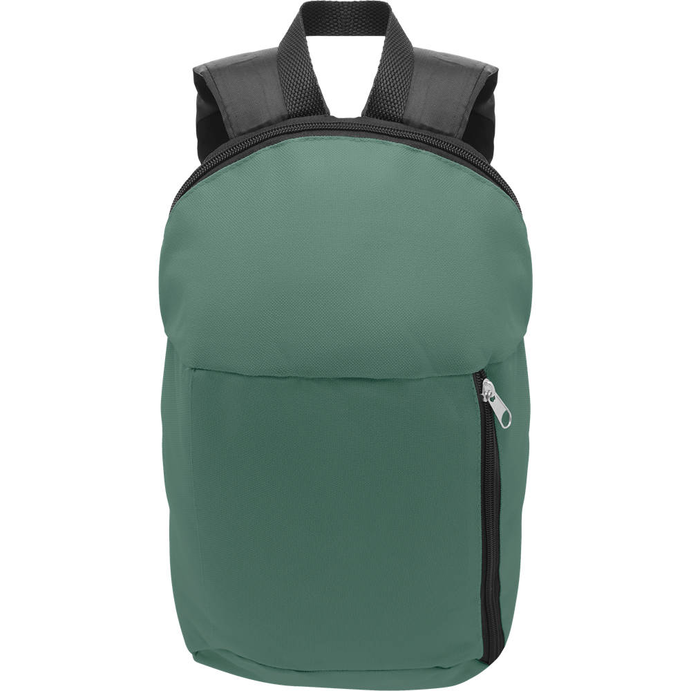 Backpack with Front Zipper Pocket_DARK GREEN_DETAILEDIMAGE_front_2