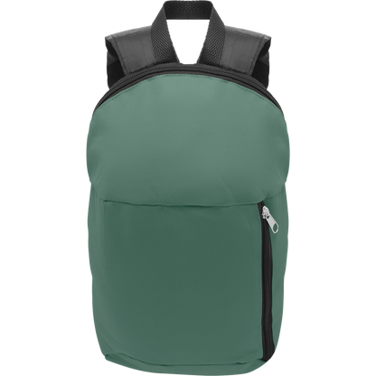 Backpack with Front Zipper Pocket_DARK GREEN_DETAILEDIMAGE_front_2