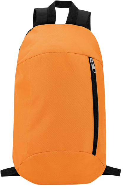 Backpack with Front Zipper Pocket_ORANGE_front