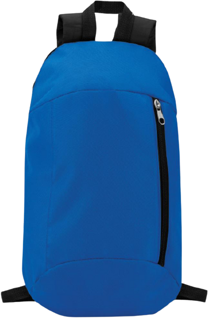 Backpack with Front Zipper Pocket_ROYAL BLUE_front