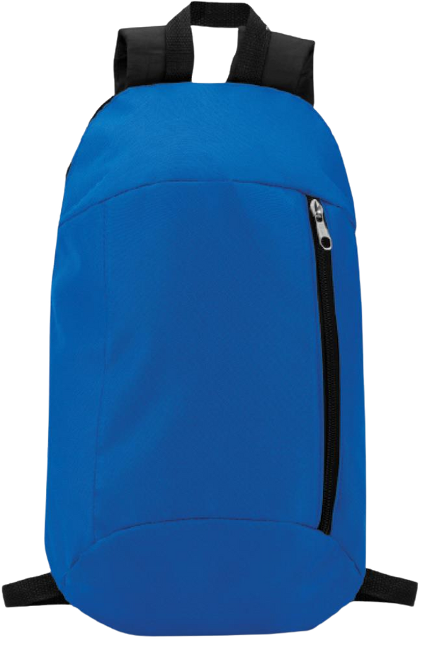 Backpack with Front Zipper Pocket_ROYAL BLUE_front