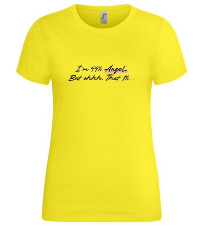 99% Angel Design - Premium women's t-shirt_LEMON_front