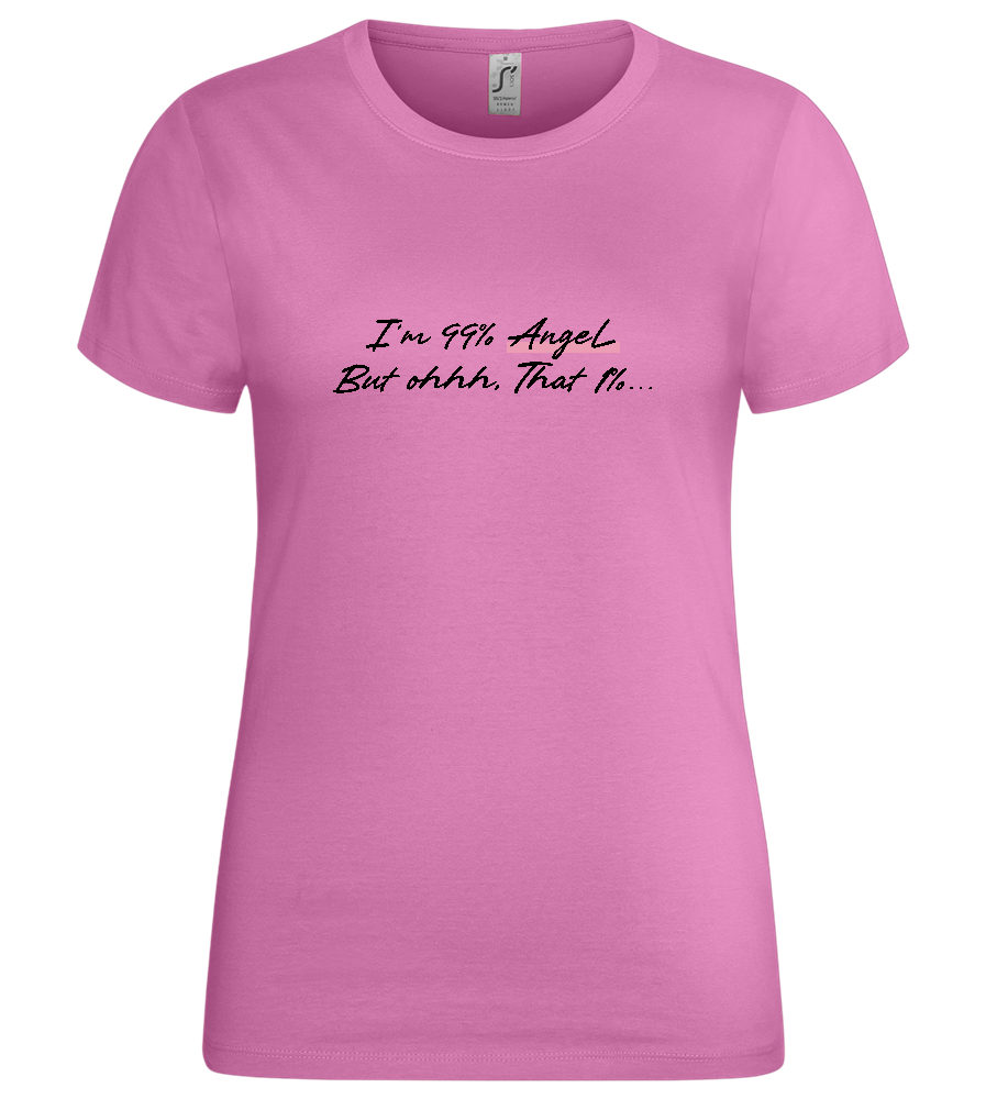 99% Angel Design - Premium women's t-shirt_PINK ORCHID_front