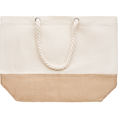 Canvas Beach Bag with Jute Detail_BEIGE_DETAILEDIMAGE_front_2