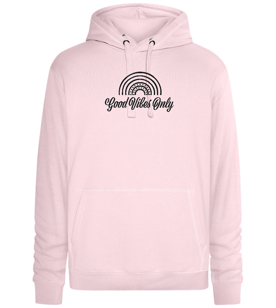 Good Vibes Only Design - Premium unisex hoodie_LIGHT PEACH ROSE_front