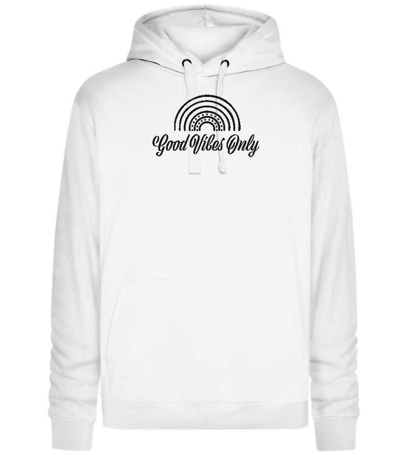 Good Vibes Only Design - Premium unisex hoodie_WHITE_front