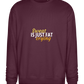 Sweat is Just Fat Crying Design - Comfort Essential Unisex Sweater_BORDEAUX_front