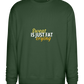 Sweat is Just Fat Crying Design - Comfort Essential Unisex Sweater_GREEN BOTTLE_front