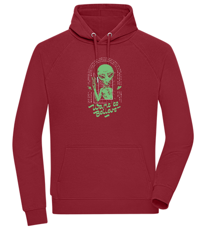 Want To Believe Alien Design - Comfort unisex hoodie_BORDEAUX_front