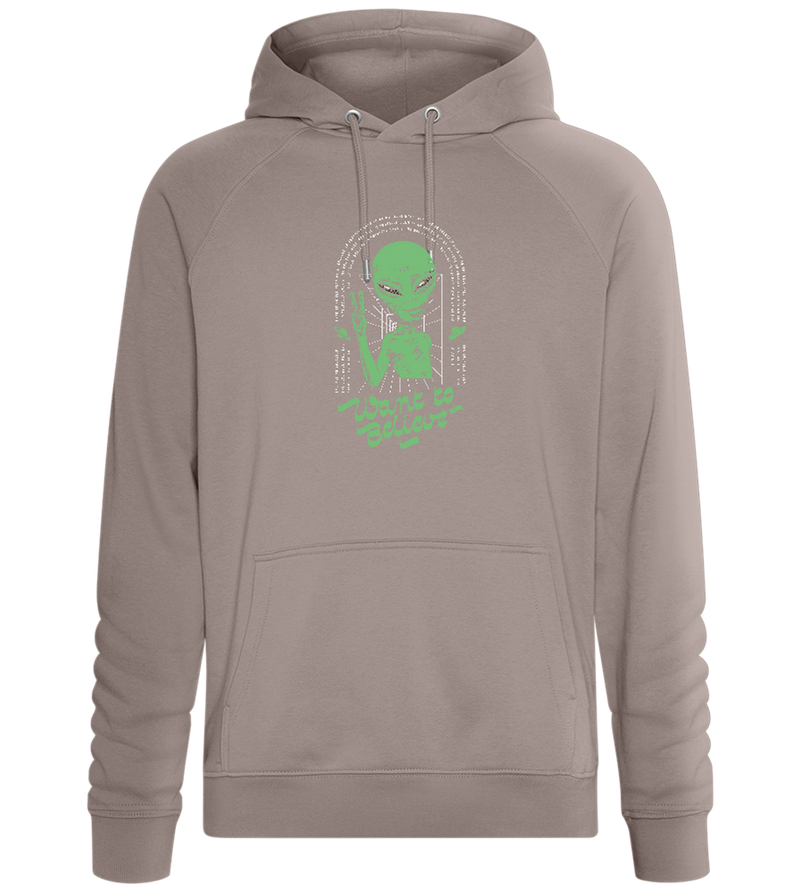 Want To Believe Alien Design - Comfort unisex hoodie_CHARCOAL CHIN_front