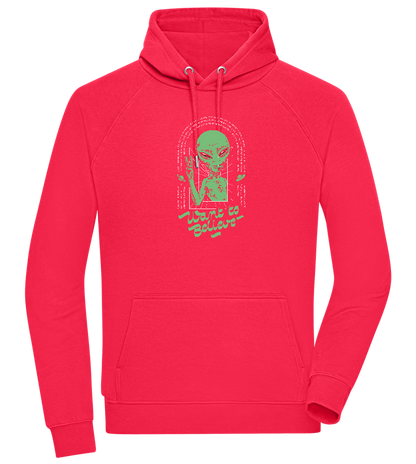 Want To Believe Alien Design - Comfort unisex hoodie_RED_front