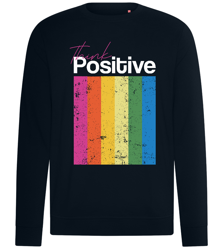 Think Positive Colorful Design - Comfort unisex sweater_BLACK_front