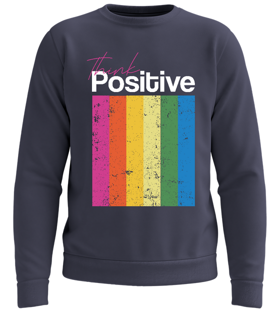 Think Positive Colorful Design - Comfort unisex sweater_FRENCH NAVY_front