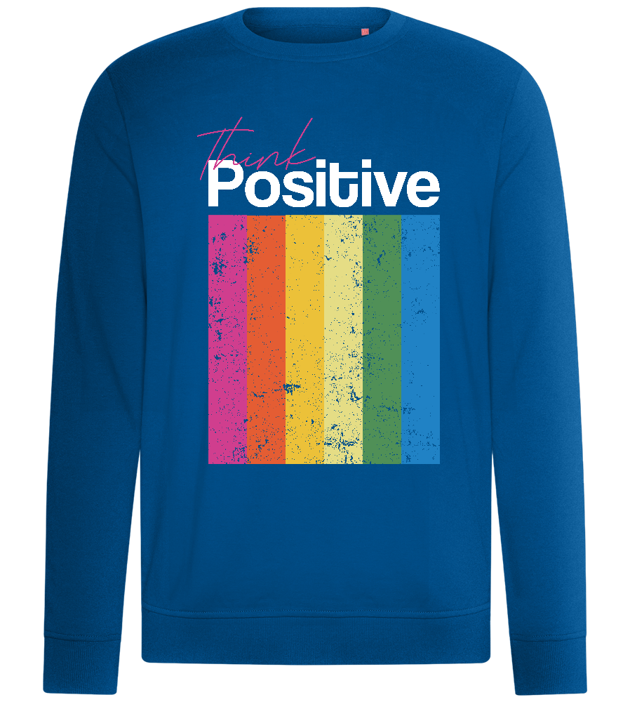 Think Positive Colorful Design - Comfort unisex sweater_ROYAL_front