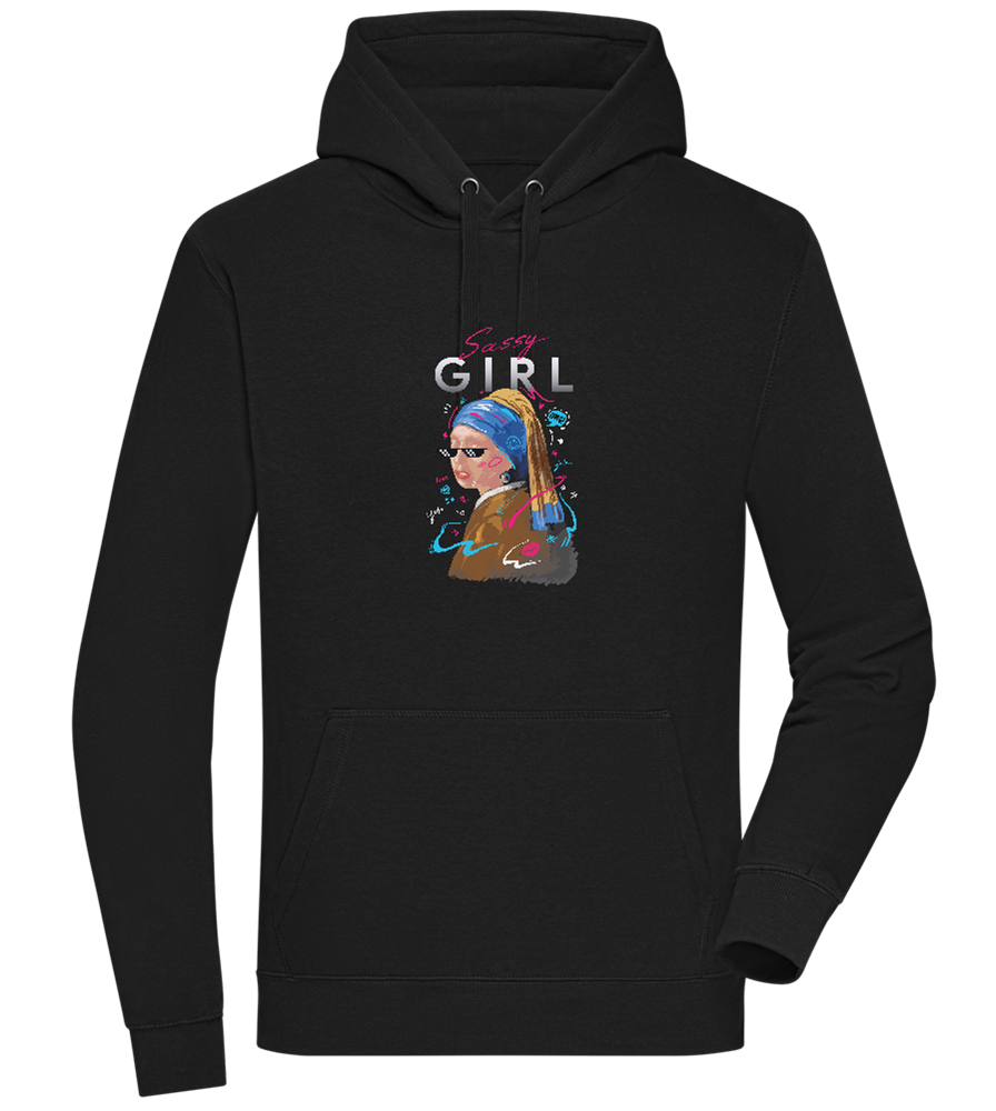 The Sassy Girl Design - Premium unisex hoodie_BLACK_front