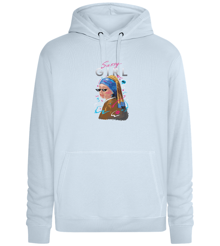 The Sassy Girl Design - Premium unisex hoodie_CREAMY BLUE_front