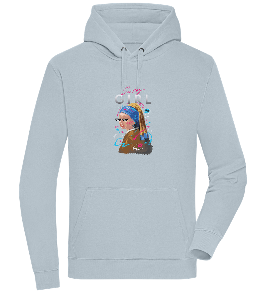 The Sassy Girl Design - Premium unisex hoodie_CREAMY BLUE_front