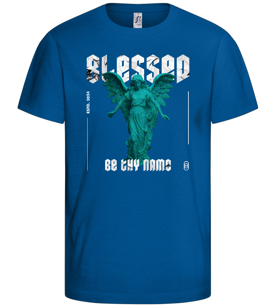 Blessed By An Angel Design - Basic kids t-shirt_ROYAL_front