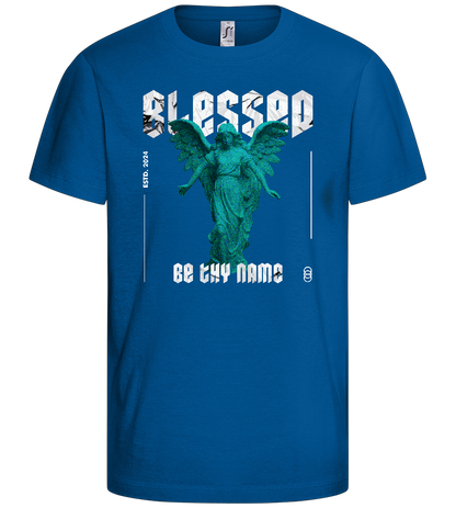 Blessed By An Angel Design - Basic kids t-shirt_ROYAL_front