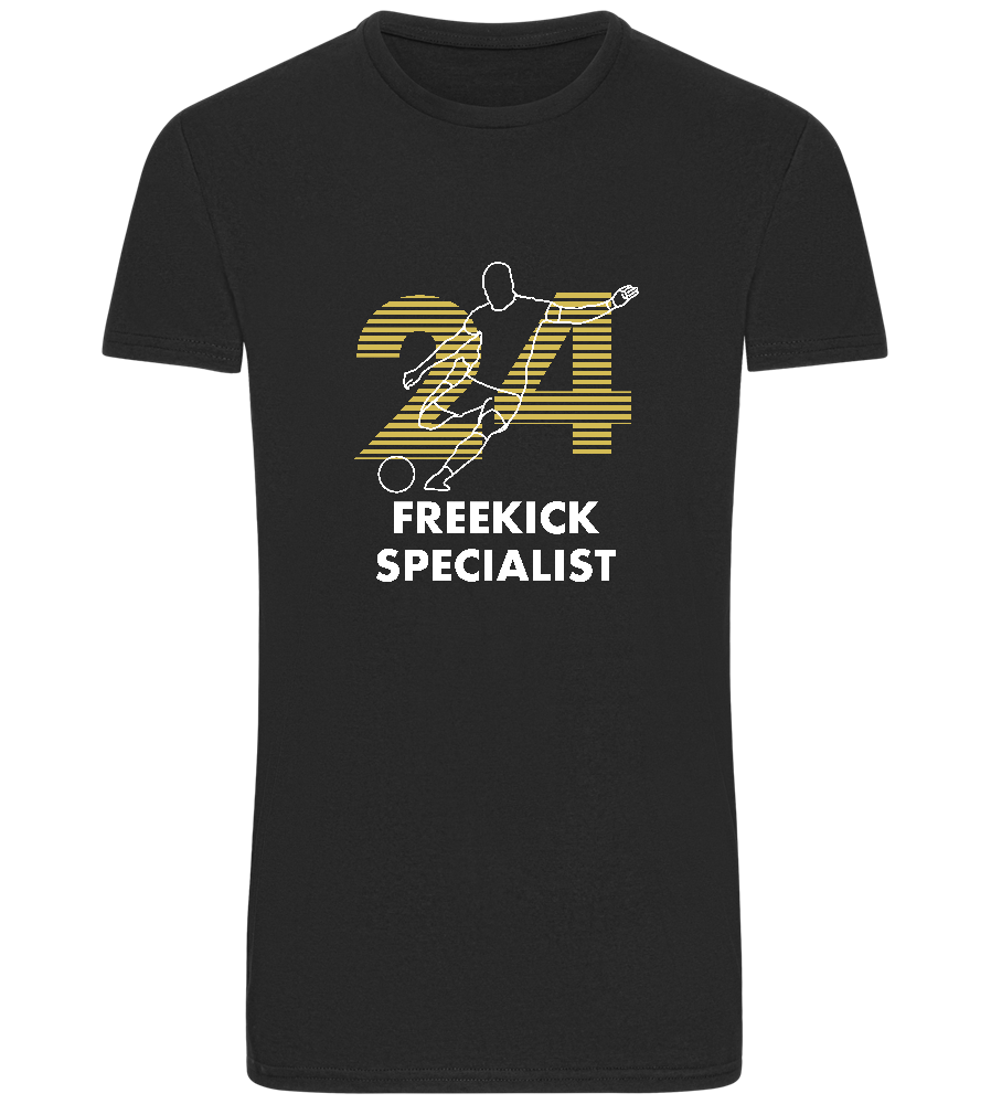 Freekick Specialist Design - Basic Unisex T-Shirt_DEEP BLACK_front
