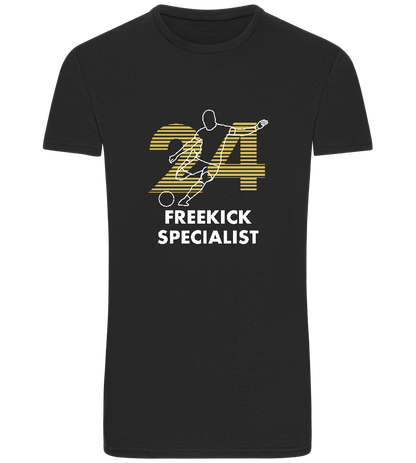 Freekick Specialist Design - Basic Unisex T-Shirt_DEEP BLACK_front