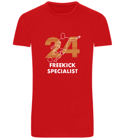 Freekick Specialist Design - Basic Unisex T-Shirt_RED_front