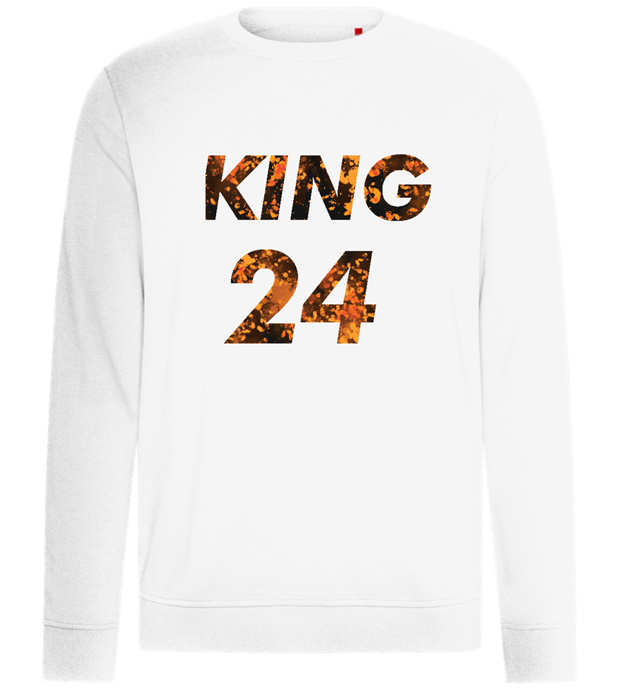 KING 24 Design - Comfort unisex sweater_WHITE_front