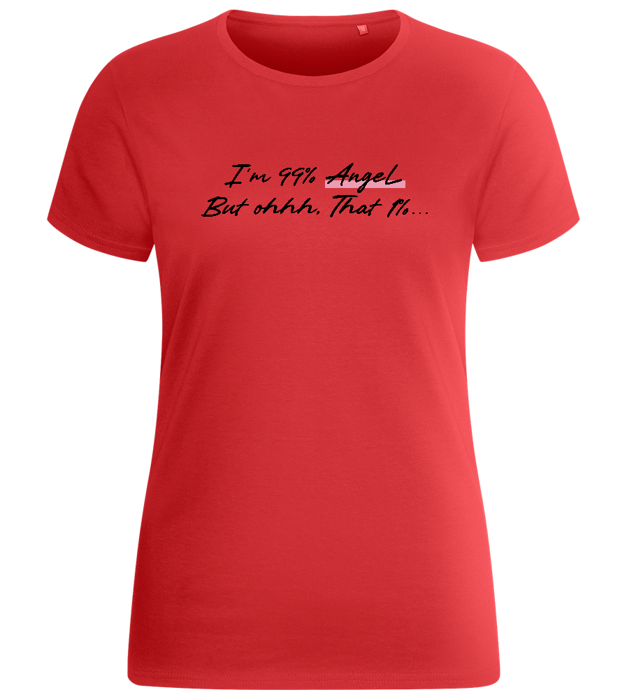 99% Angel Design - Basic women's fitted t-shirt_RED_front