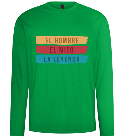 The Man The Myth The Legend Design - Comfort men's long sleeve t-shirt_MEADOW GREEN_front