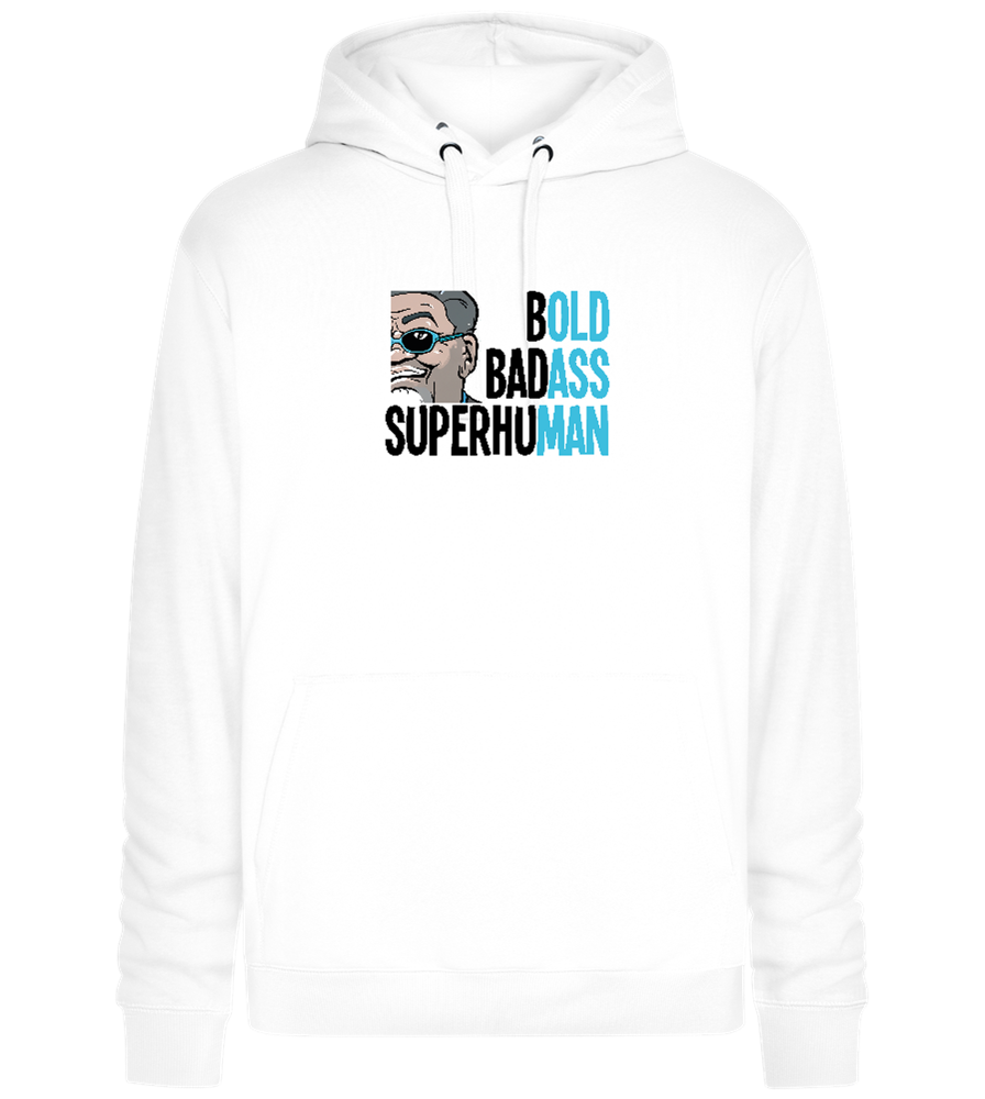 Bold Man Design - Premium unisex hoodie_WHITE_front