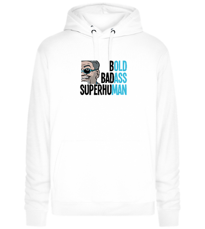 Bold Man Design - Premium unisex hoodie_WHITE_front