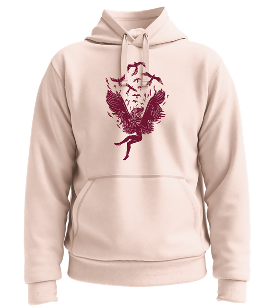 Lost Wings Design - Premium unisex hoodie_LIGHT PEACH ROSE_front