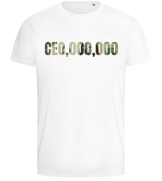 CEO of Money Design - Basic men's fitted t-shirt_WHITE_front