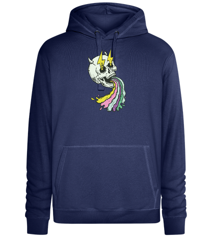 Rainbow Skull Thunders Design - Premium unisex hoodie_DENIM CHINA_front