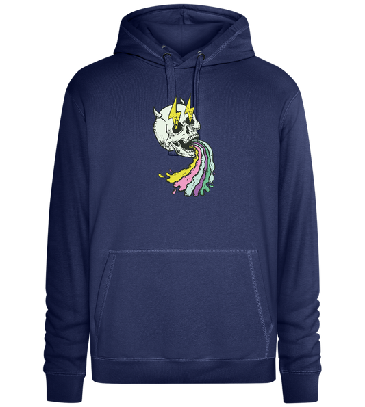 Rainbow Skull Thunders Design - Premium unisex hoodie_DENIM CHINA_front