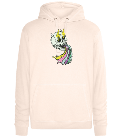 Rainbow Skull Thunders Design - Premium unisex hoodie_LIGHT PEACH ROSE_front