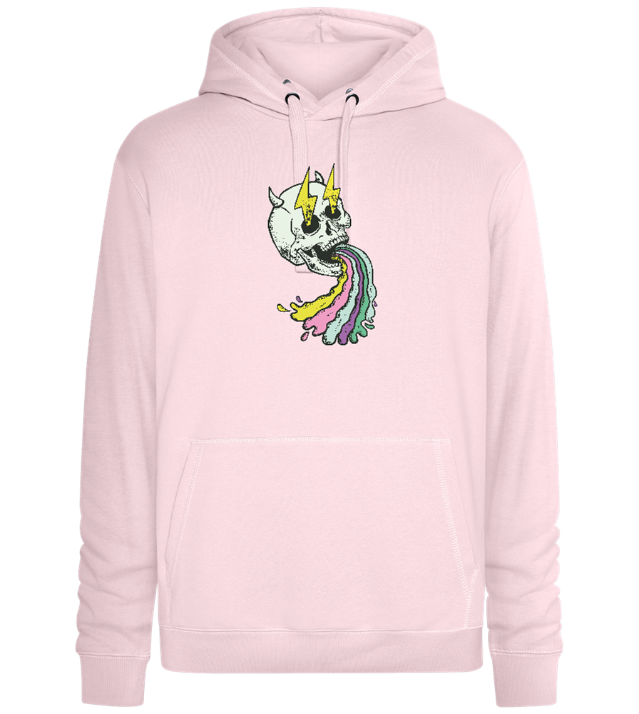 Rainbow Skull Thunders Design - Premium unisex hoodie_LIGHT PEACH ROSE_front