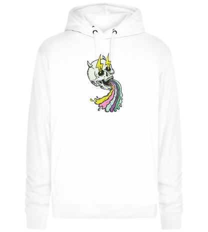 Rainbow Skull Thunders Design - Premium unisex hoodie_WHITE_front