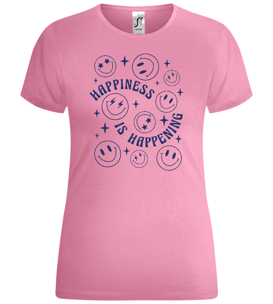 Happiness is Happening Design - Comfort women's t-shirt_PINK ORCHID_front