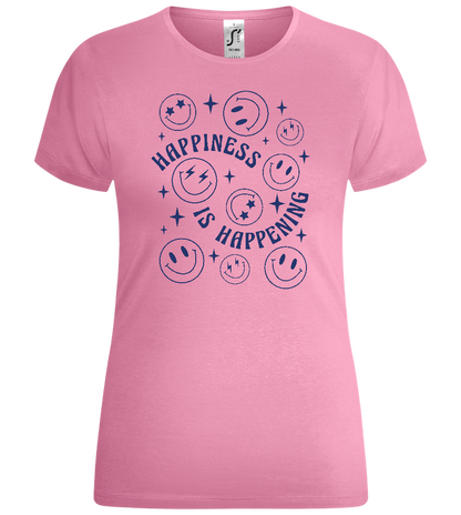 Happiness is Happening Design - Comfort women's t-shirt_PINK ORCHID_front