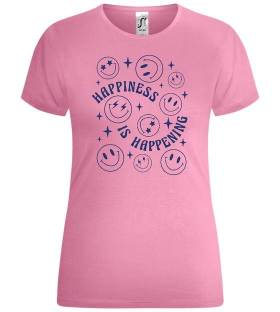 Happiness is Happening Design - Comfort women's t-shirt_PINK ORCHID_front