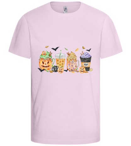 Halloween Drinks Design - Comfort kids fitted t-shirt_LIGHT PINK_front