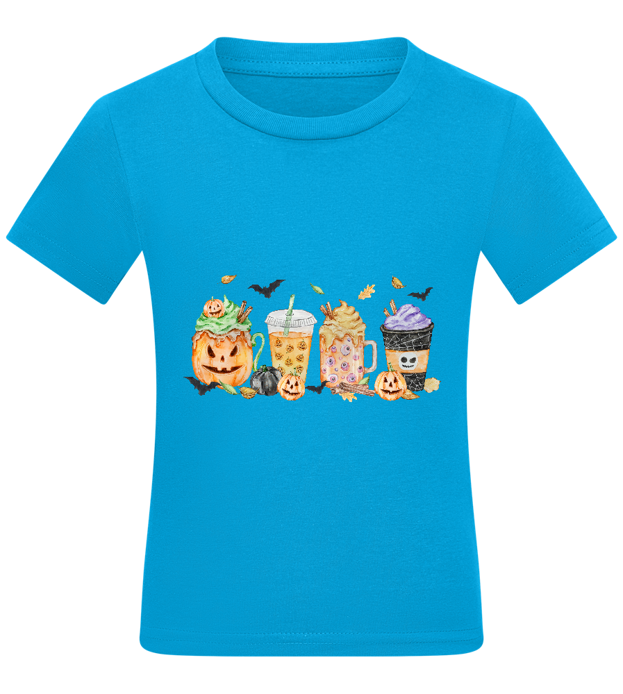 Halloween Drinks Design - Comfort kids fitted t-shirt_TURQUOISE_front