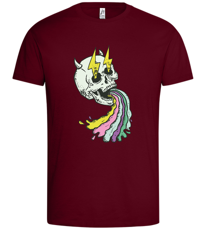 Rainbow Skull Thunders Design - Premium men's t-shirt_CHILE_front