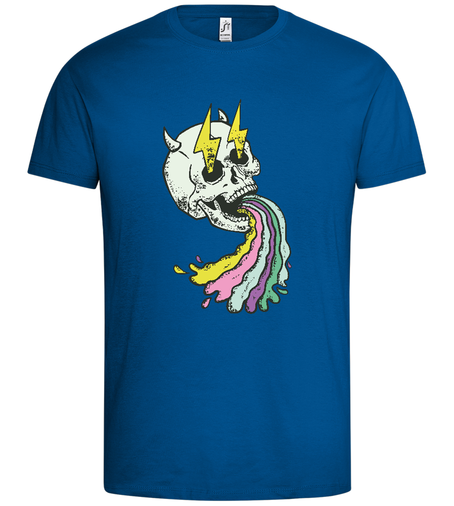 Rainbow Skull Thunders Design - Premium men's t-shirt_ROYAL_front