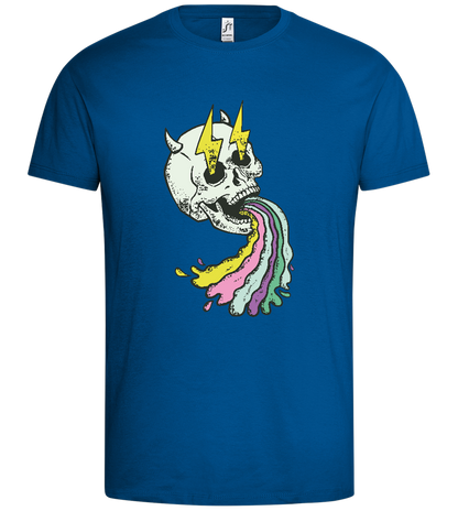 Rainbow Skull Thunders Design - Premium men's t-shirt_ROYAL_front