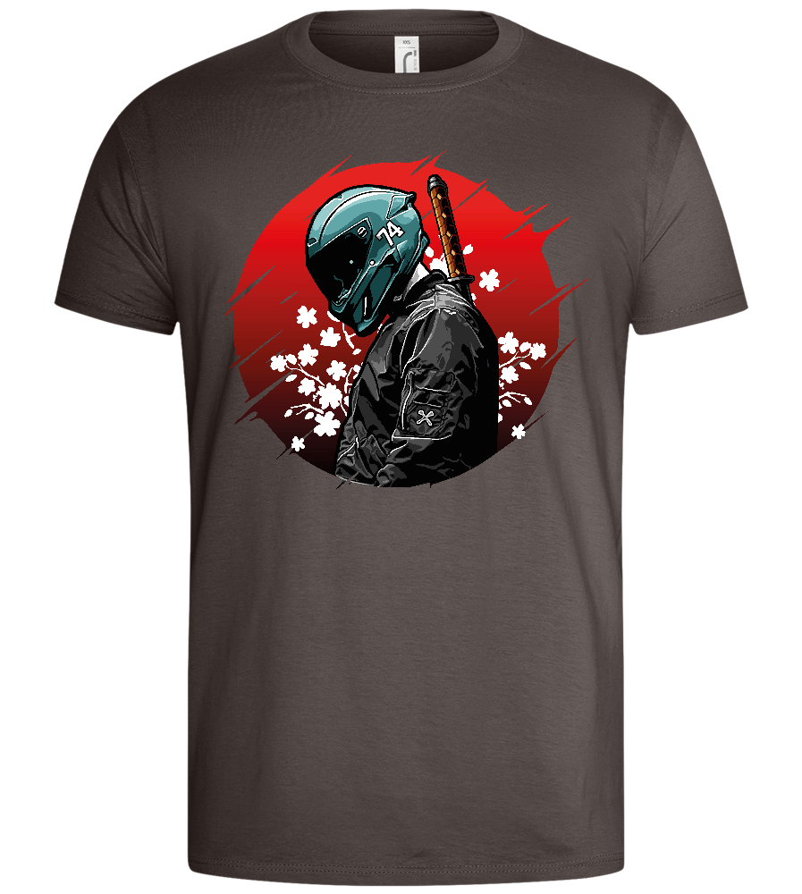 Midnight Samurai Design - Basic men's t-shirt_DARK GRAY_front