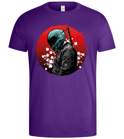 Midnight Samurai Design - Basic men's t-shirt_DARK PURPLE_front